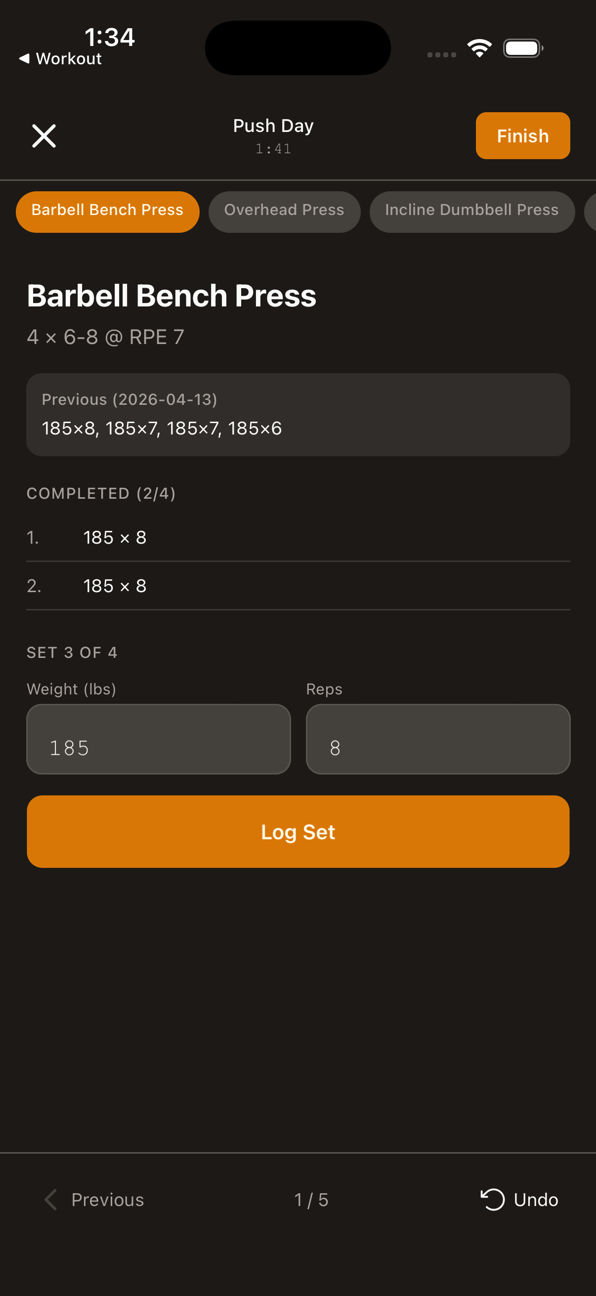 Gauge Fitness app screens