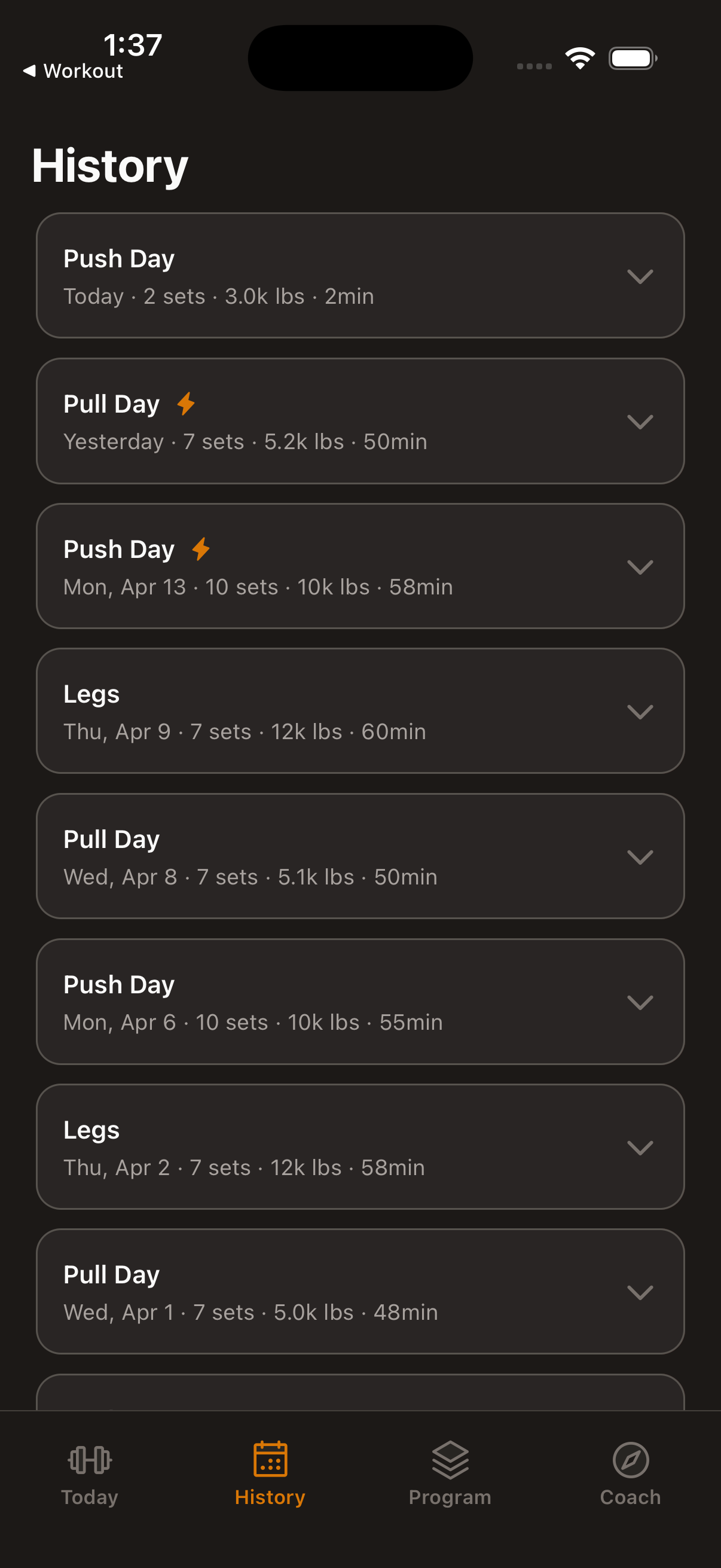 Gauge Fitness app screens